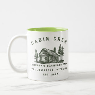 Camping-Wochenende-Junggesellinnen-Abschiedsparty Zweifarbige Tasse