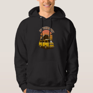 Camping-Wohnmobil Da Noch Outdoor-Camper Wortspiel Hoodie