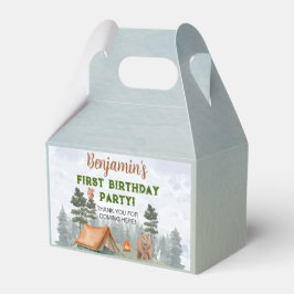 Camping Woodland Birthday Favor Box Geschenkschachtel