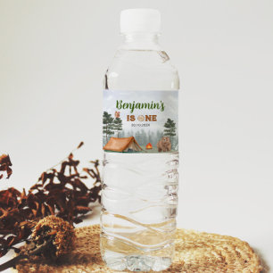 Camping Woodland Birthday Water Flasche