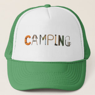 Camping Word Hat Truckerkappe