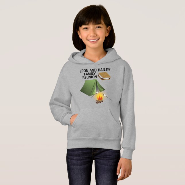 Camping Zelt, Campfire, S'mores Hoodie (Vorne ganz)