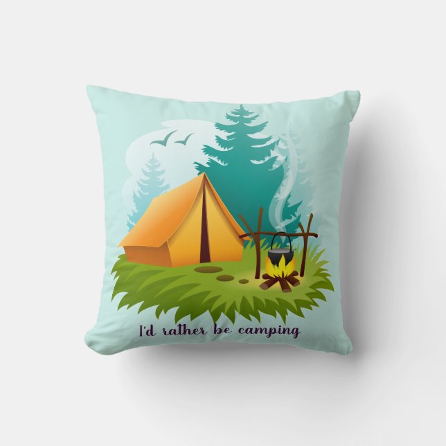 Camping Zelt Holz im Freien Kissen Kissen (Vorderseite)