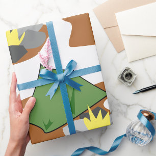 Camping Zelt und Campfire Abenteuer im Freien Geschenkpapier