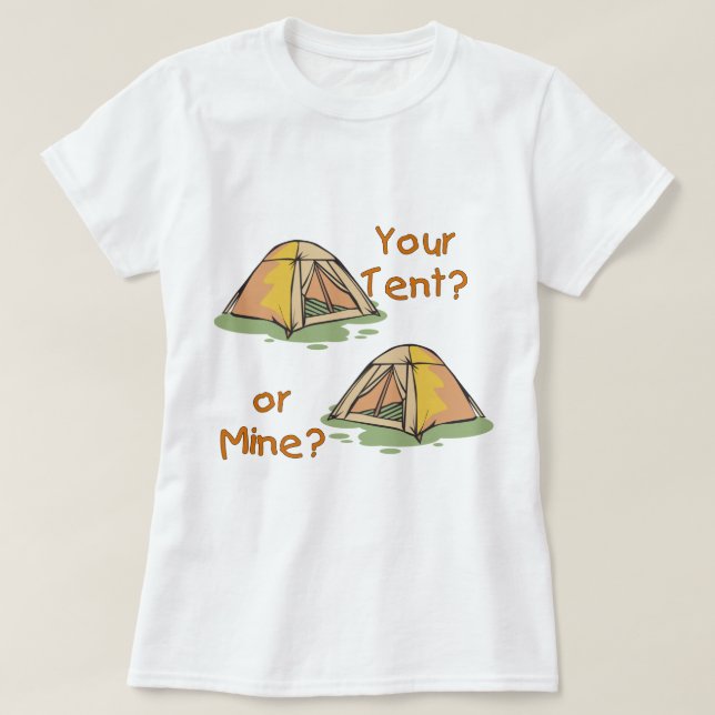 Camping-Zelte T-Shirt (Design vorne)