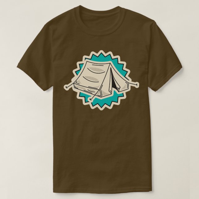 Camping Zelte Urlaub T-Shirt (Design vorne)