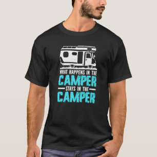 Camping-Zitat, was in der Camper Bleibe T-Shirt