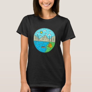 Camping zum Angeln mein glücklicher Ort Marsh Cre T-Shirt