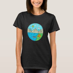 Camping zum Angeln mein glücklicher Platz Black La T-Shirt