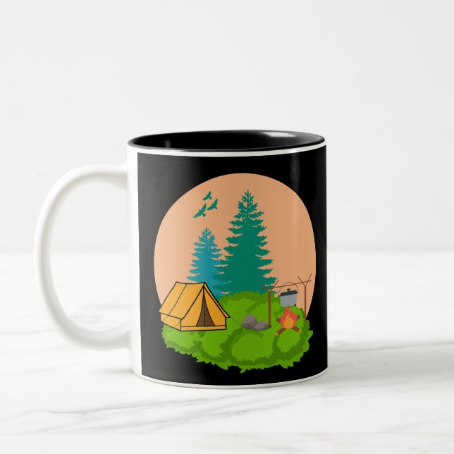 Camping Zweifarbige Tasse (Links)