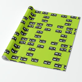 Campinganhänger auf grün geschenkpapier