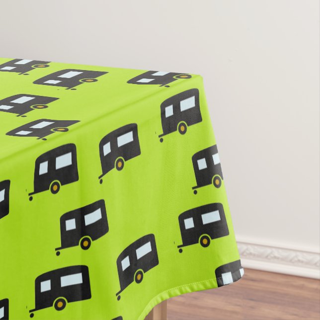Campinganhänger auf grün tischdecke (Beispiel)