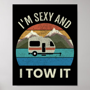 Campinganhänger RV-Geschenk Vintage Lustig Ich bin Poster