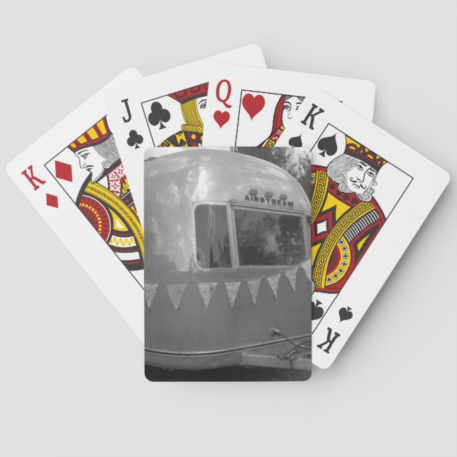 CAMPINGANHÄNGER vintage Spielkarten (Rückseite)
