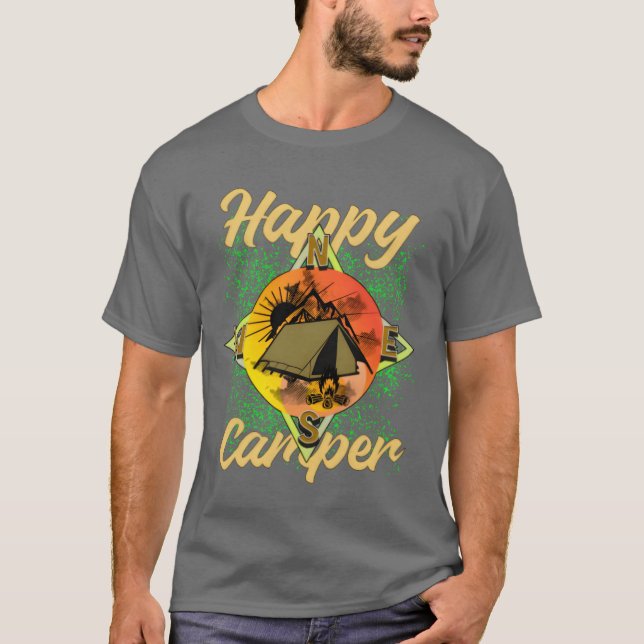 Campingbus Camping vintage T-Shirt (Vorderseite)