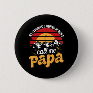 Campingfreunde nennen Papa Humor Vater Opa Vater Button