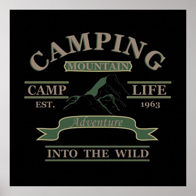 Campingleben im Freien Camping Poster (Vorne)