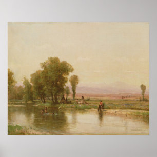 Campingplatz auf der Platte Poster