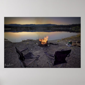 Campingplatz bei Dusk Print Poster
