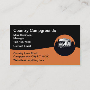 Campingplatz Holiday Park Business Cards Visitenkarte