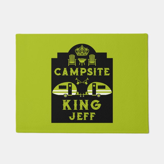 Campingplatz King Geschenke für Campinggäste Fußmatte (Vorderseite)