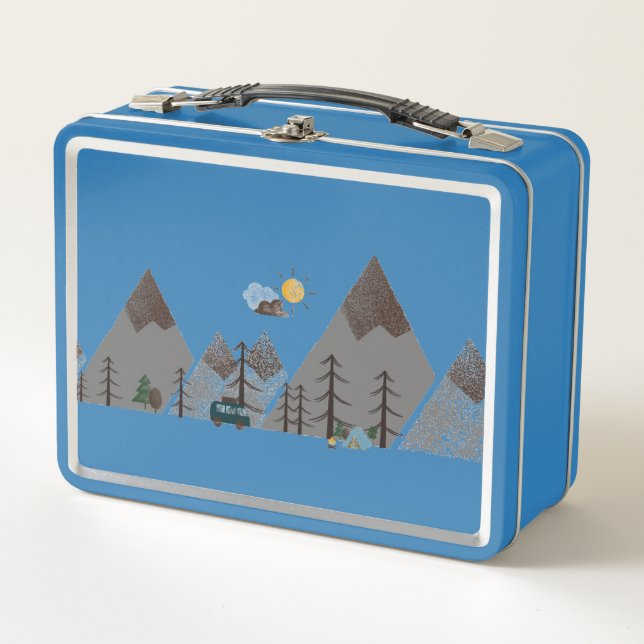 Campingplatz Metall-Lunchbox  Metall Brotdose (Vorderseite)