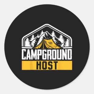 Campingplatzbetreuer für Outdoor-Zelte Runder Aufkleber