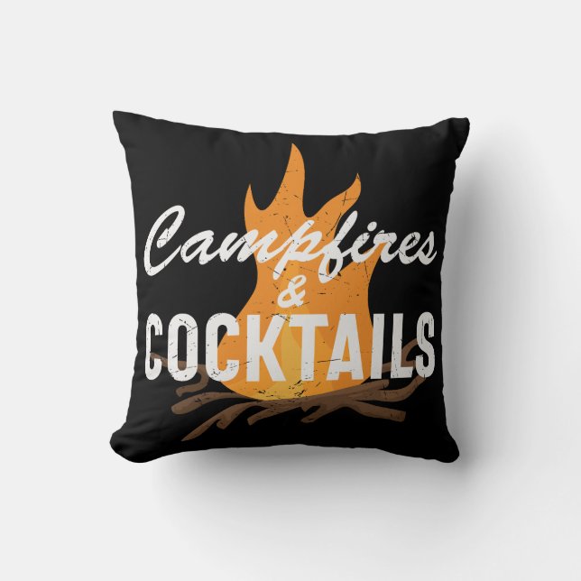 Campingplätze und Cocktails Kissen (Vorderseite)