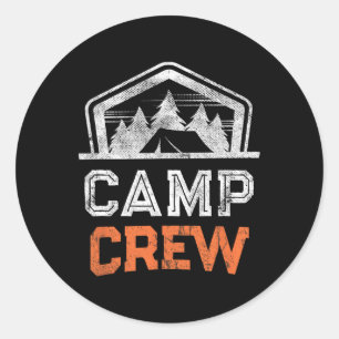 Campingplatzmitarbeiter Camp Crew Sommer Cousins C Runder Aufkleber