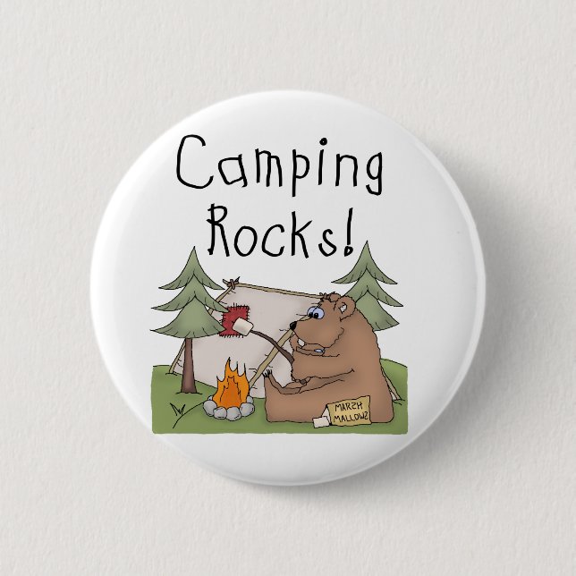 Campings-Felsen Button (Vorderseite)
