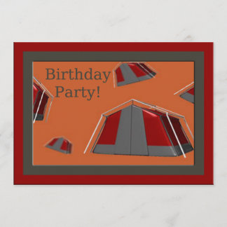 Campings-Geburtstags-Party Einladung