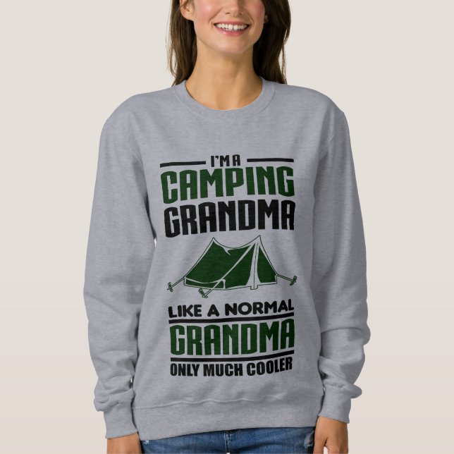 Campings-Großmutter Sweatshirt (Vorderseite)