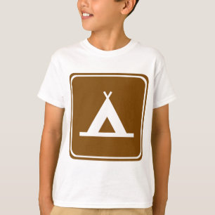Campings-Landstraßen-Zeichen T-Shirt
