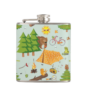 Campings-Muster Flachmann