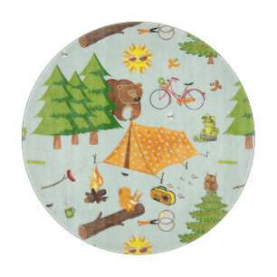 Campings-Muster Schneidebrett
