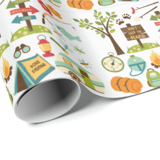 Campings-Muster-Verpackungs-Papier Geschenkpapier