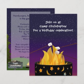 Campings-Party Einladung im Freien