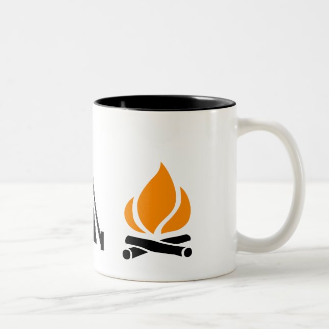Campings-Tasse Zweifarbige Tasse (Rechts)