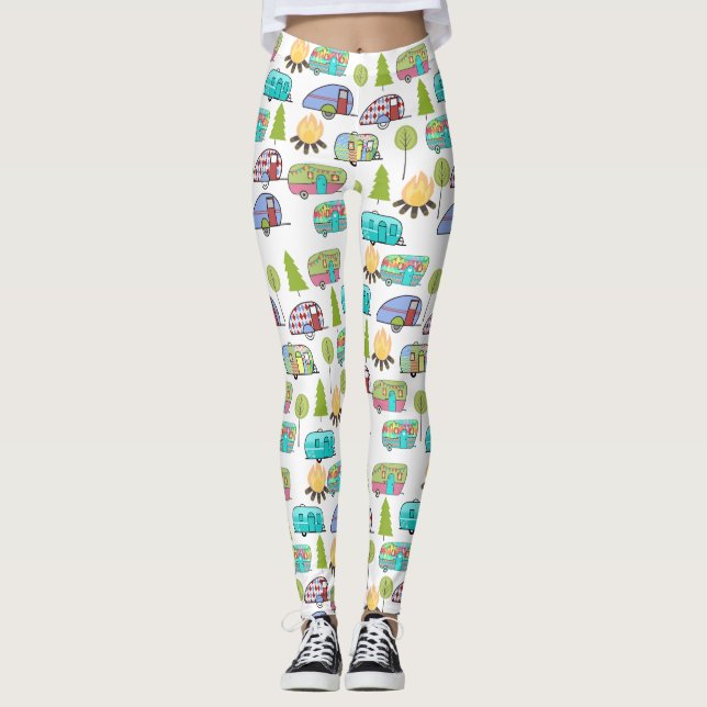 Campings-Themed Leggings (Vorderseite)