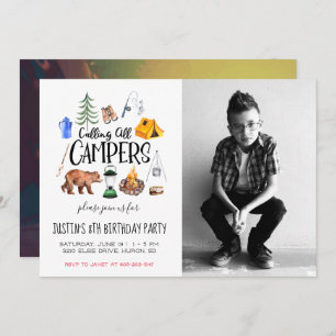 Campings-Themed Party Einladung