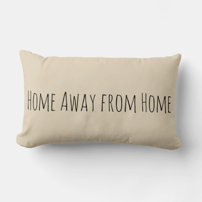 Campings-"Zuhause weg von Zuhause" Kissen (Vorderseite)