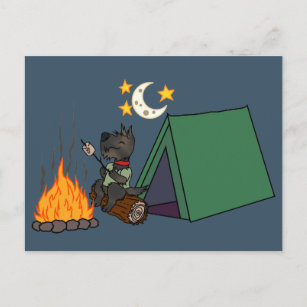 CampingScottie - Brindle Postkarte