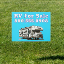 Campingwagen-Foto-Vorlage zu verkaufen Yard-Schild