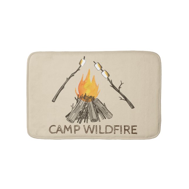Campire mit dem Rösten der Eibisch-Bad-Matte Badematte (Vorderseite)