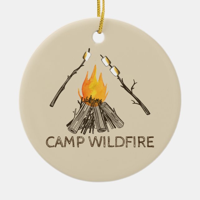 Campirwith Toasting Marshmallows Ornament (Vorne)