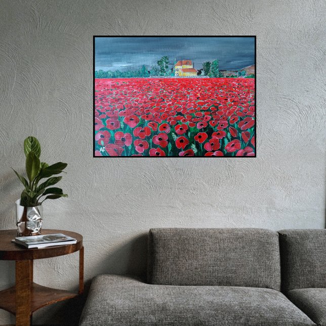 Campo de Amapolas Painting by Alfred Fox Leinwanddruck (Not Actual Size)