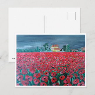 Campo de Amapolas Painting by Alfred Fox Postkarte