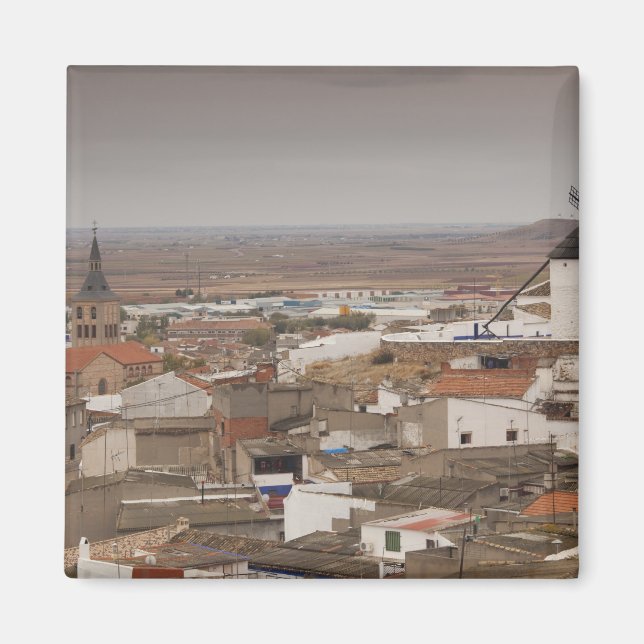 Campo de Criptana, antike Windmühlen La Mancha Magnet (Vorne)