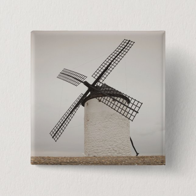 Campo de Criptana, antike Windmühlen von La Mancha Button (Vorderseite)
