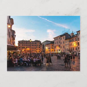 Campo de' Fiori Rom Postkarte Sonnenuntergang